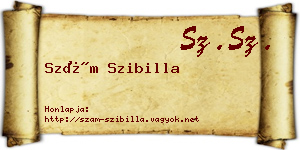 Szám Szibilla névjegykártya